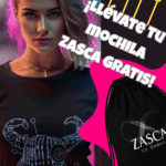 Camiseta negra mujer ZASCA VUDÚ de algodón con diseño original Zasca in Games