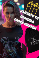 Camiseta negra mujer ZASCA VUDÚ de algodón con diseño original Zasca in Games