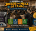 Sala llena de personas jugando en las I Jornadas de Juegos de Mesa de Campo con demos y torneo de CLAVAO de Zasca in Games